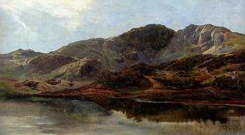 Sidney Richard Percy : Landscape With A Lake And Mountains Beyond